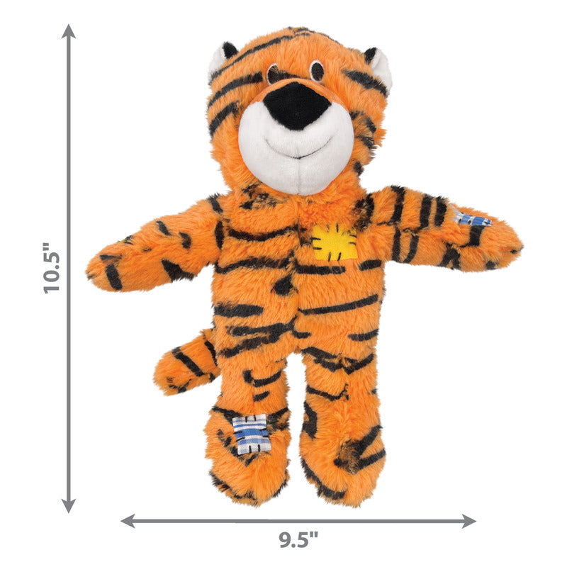 KONG Wild Knots Tiger Plush Dog Toy Durable Play - gallery image 6