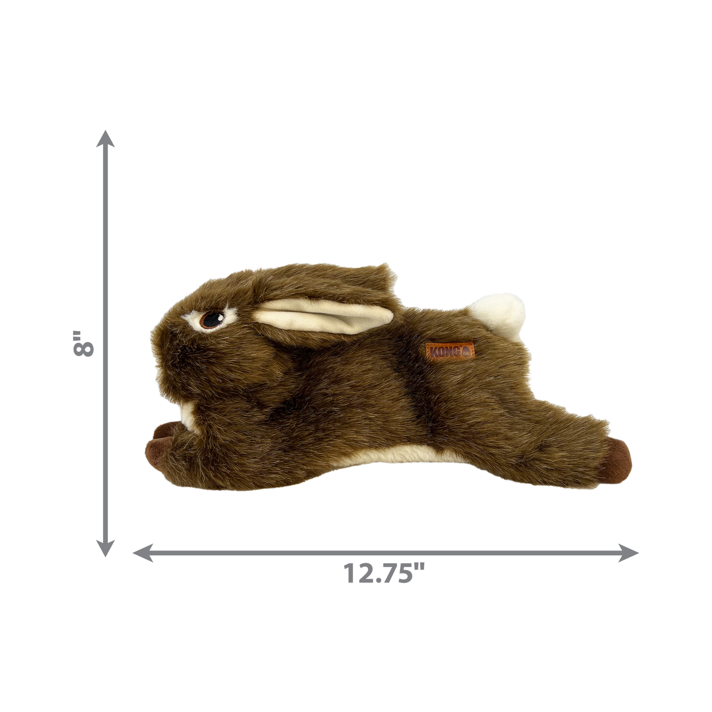 KONG Wild Low Stuff Rabbit Medium Plush Dog Toy Durable Play - lifestyle view