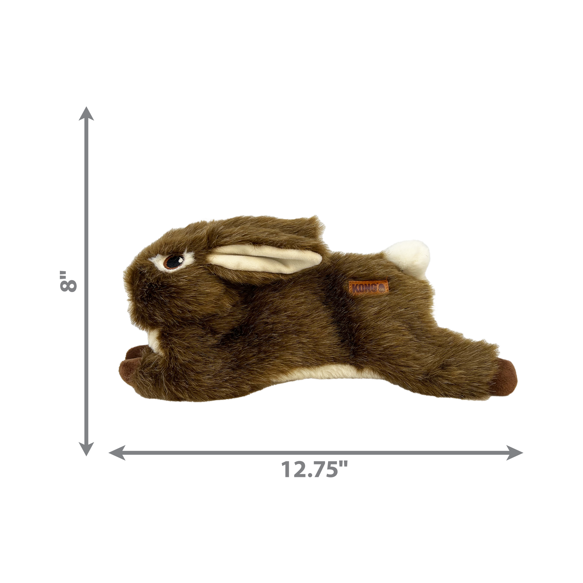 KONG Wild Low Stuff Rabbit Medium Plush Dog Toy Durable Play - lifestyle view