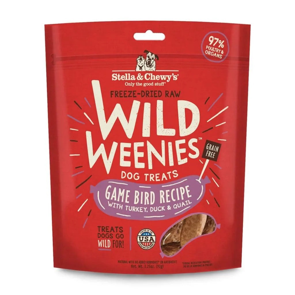Stella Chewy S Freeze Dried Wild Weenies Game Bird Dog 3 Dog - main product image