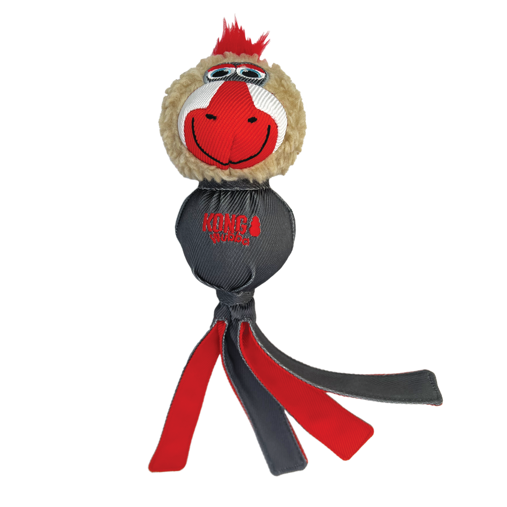 KONG Large Dog Wubba Zoo Mandrill Tug Dog Toy Durable Play - main product image