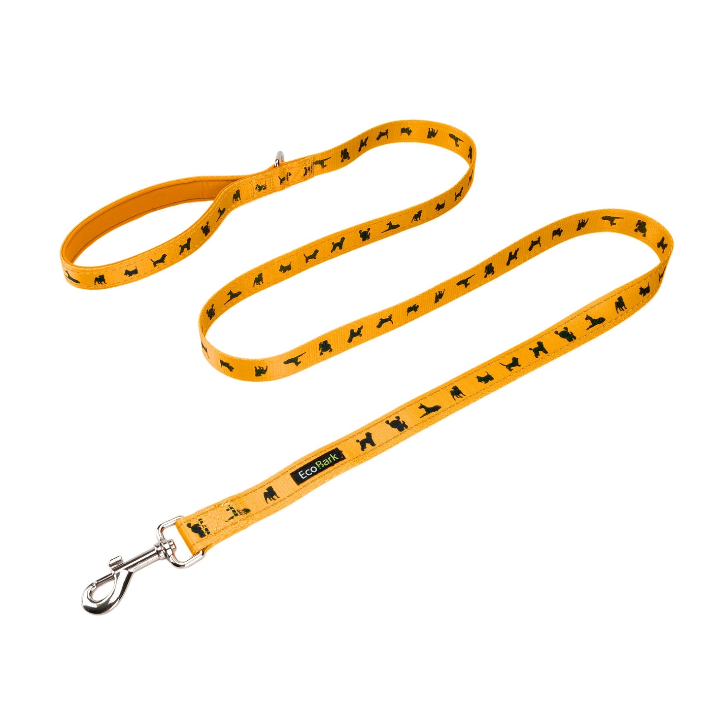 Dog Leash EcoBark Yellow Leash- Padded Comfort Grip Padded - gallery product image for dog leash