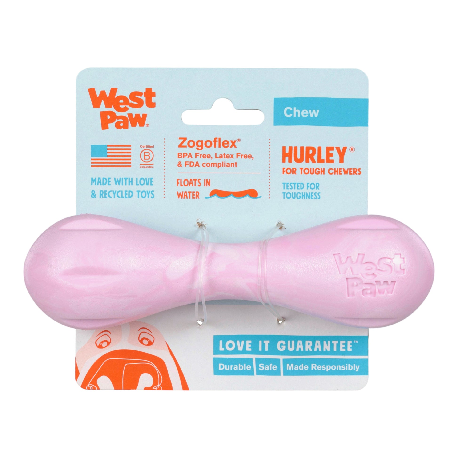 Hurley Bubblegum Swirl Interactive Dog Toy Durable Play - gallery image 6