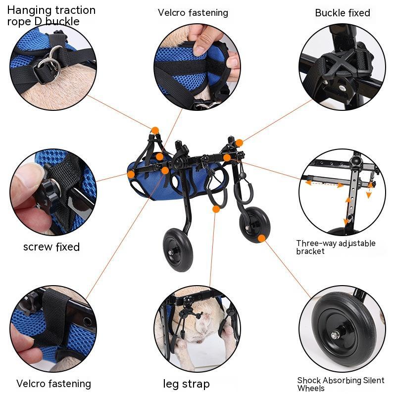 Dog Mobility Wheelchair Support Aid Adjustable Classic Premi - gallery image 7