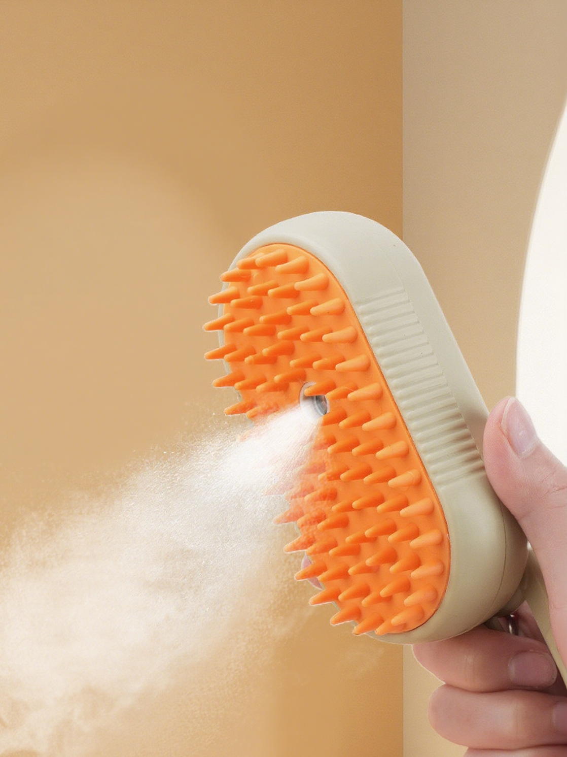 4-in-1 Steam Pet Grooming Brush - lifestyle view