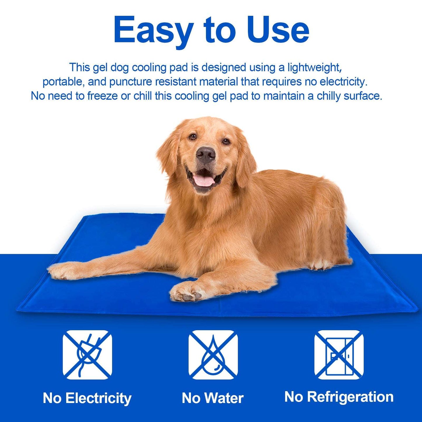 Pet Cooling Mat For Dogs And Cats Pressure Activated Dog Pad - detail view