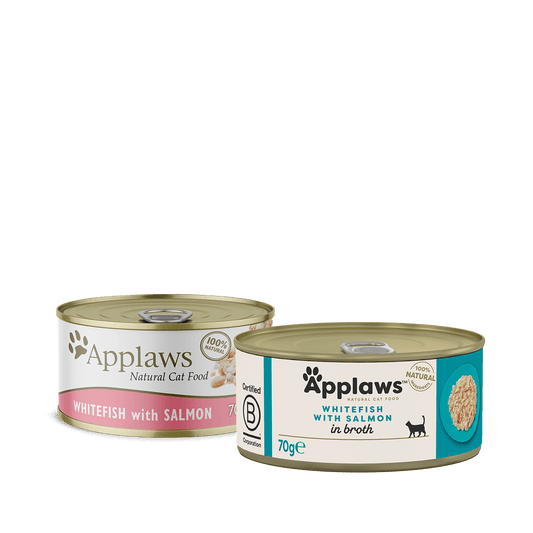 Applaws Whitefish & Salmon Wet Cat Can (2.47oz) - Wet Cat Food at Purrfect Pet Kingdom