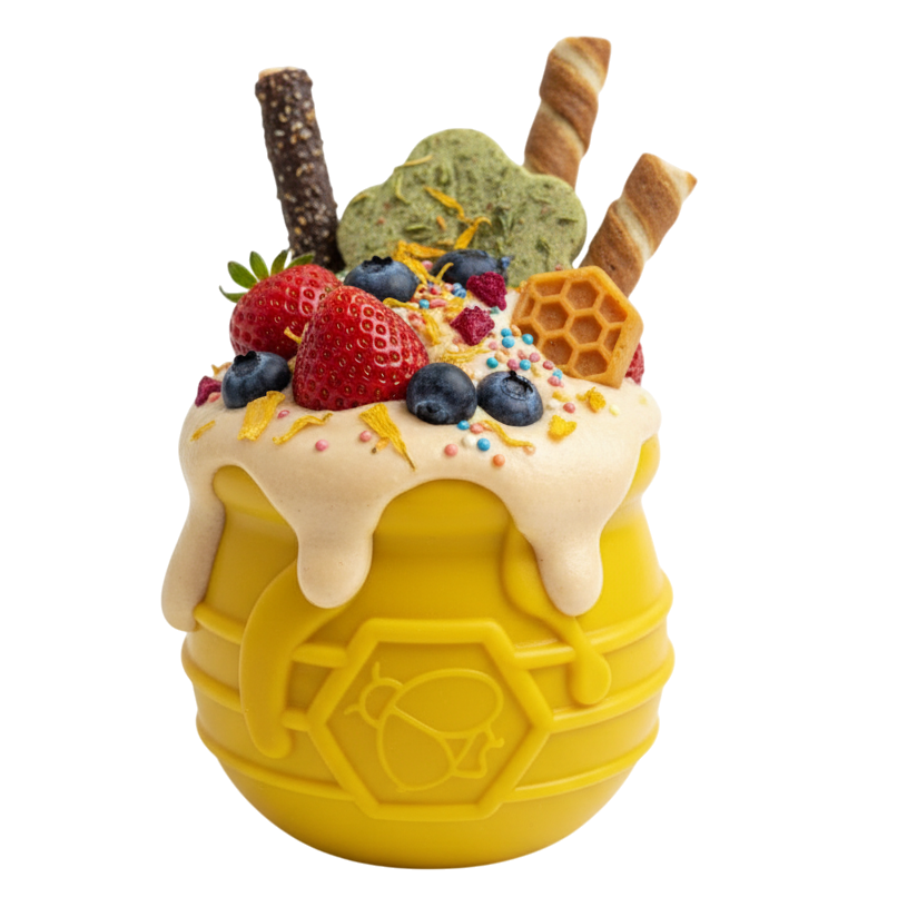 Honey Pot Dog Ecup Treat Dispenser Durable Pup X Rubber Toy - main product image