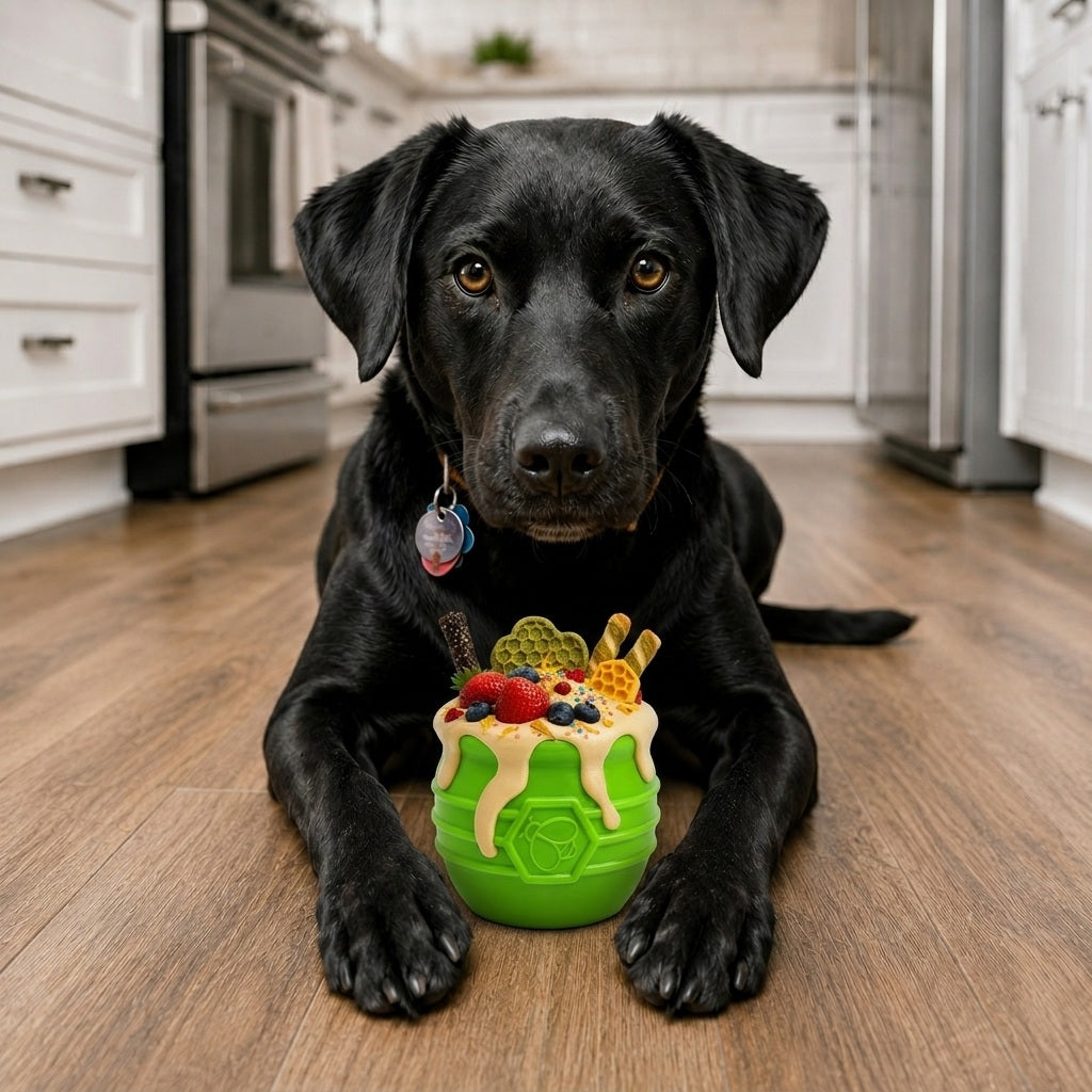Honey Pot Dog Ecup Treat Dispenser Durable Pup X Rubber Toy - gallery image 13