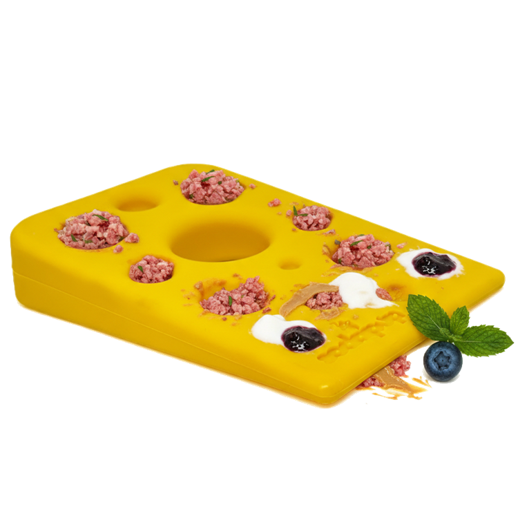 Swiss Cheese Wedge Nylon Dog Chew Toy For Aggressive Chewers - main product image