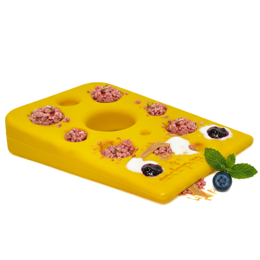 Swiss Cheese Wedge Nylon Dog Chew Toy For Aggressive Chewers - main product image