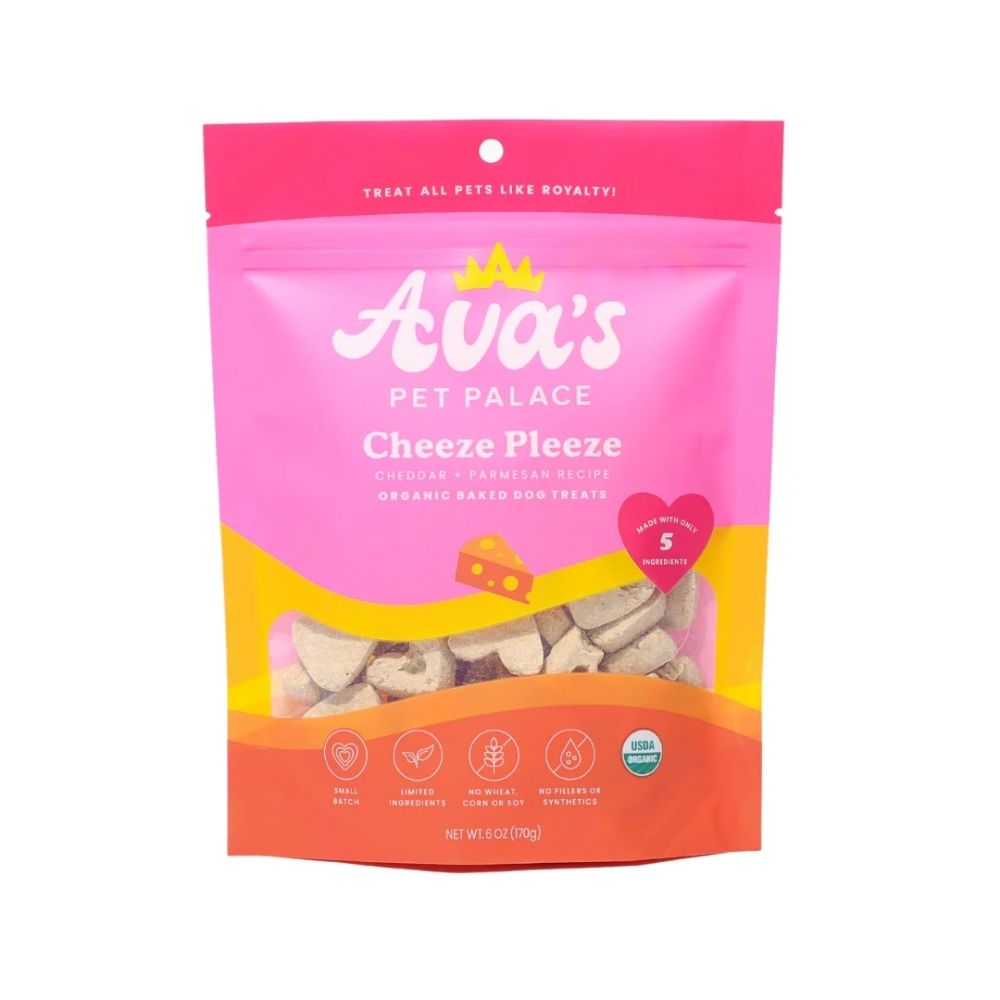 Dog Treats Avas Palace Organic Baked Treats Cheeze Pleeze oz - main product image for dog treats