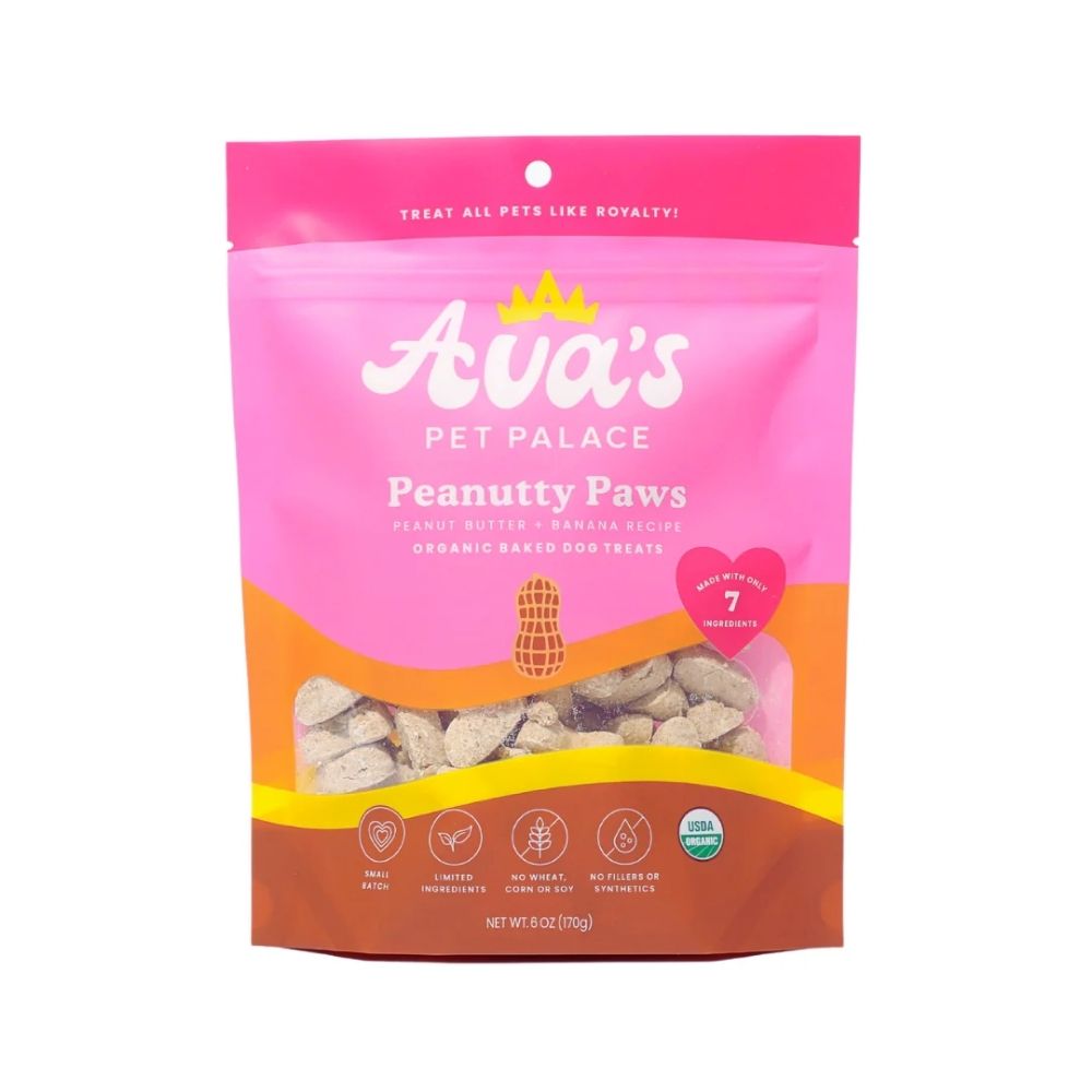Dog Treats Avas Palace Organic Oven Baked Treats Peanutty - main product image for dog treats