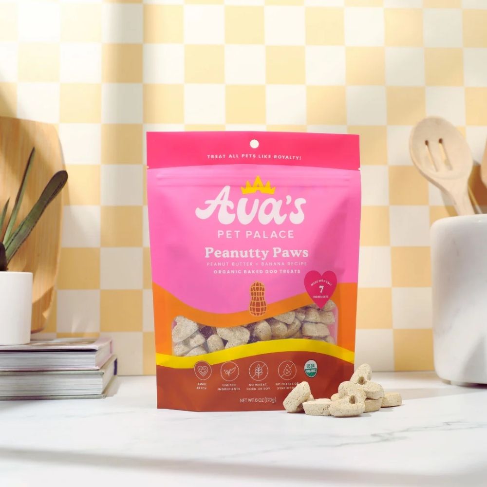 Dog Treats Avas Palace Organic Oven Baked Treats Peanutty - close up product image for dog treats