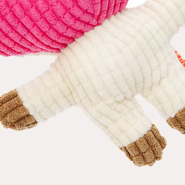 Pet Plush Squeaky Toy - Cow - lifestyle view