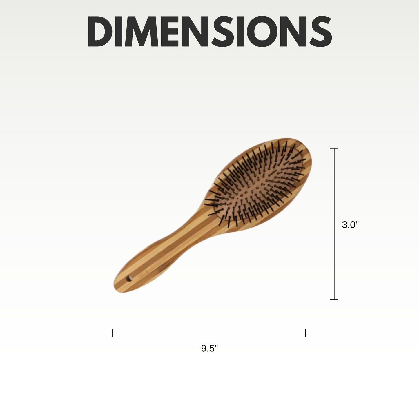 Dog Grooming Country Living Dual-Sided Natural Wood Brush - size and texture image for dog grooming