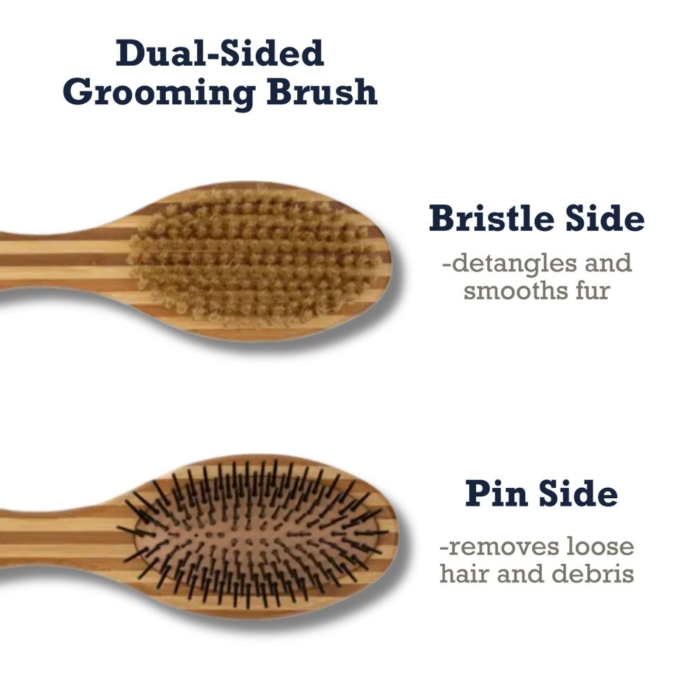 Dog Grooming Country Living Dual-Sided Natural Wood Brush - gallery product image for dog grooming