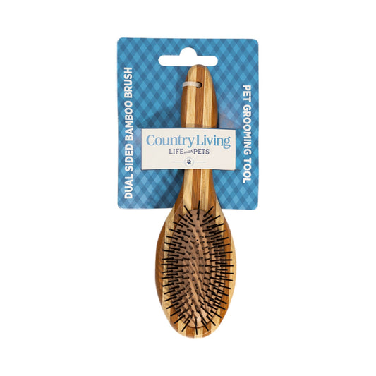 Dog Grooming Country Living Dual-Sided Natural Wood Brush - main product image for dog grooming