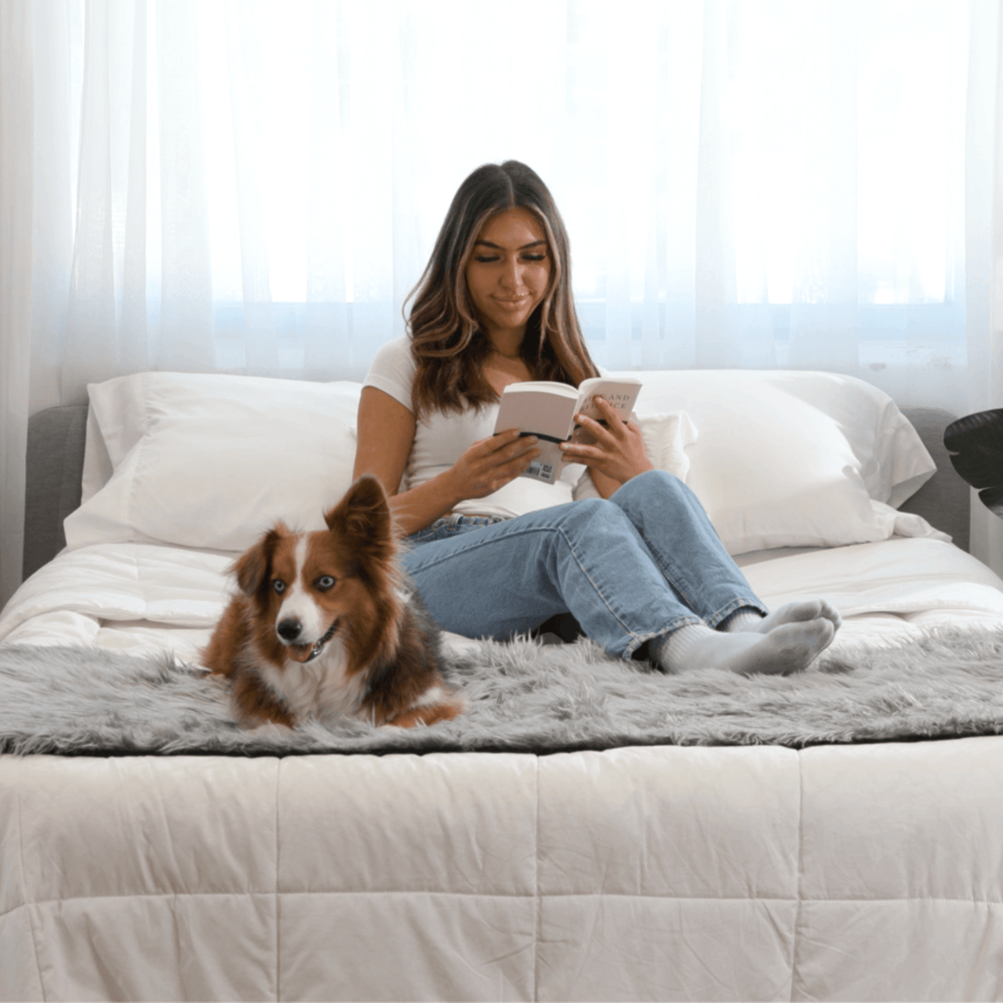 Pupprotector Waterproof Bed Runner Charcoal Grey Washable - gallery image 8