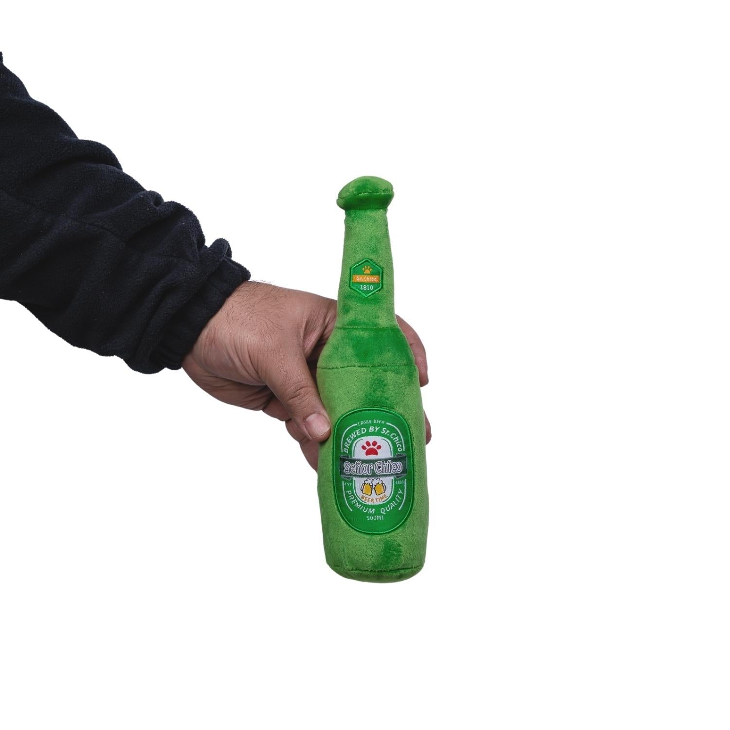 Dog Treats Beers-Cheers Plush Toy Gift Set with Squeaker - lifestyle product image for dog treats