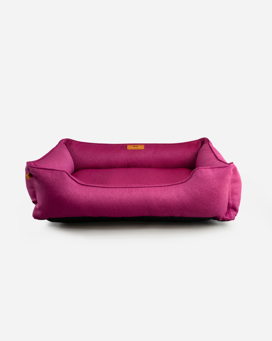 Luxury Dog Bed Cotton Sleeper Berry Pink for Comfort, Suppor - luxury dog bed view 1 for comfort and support