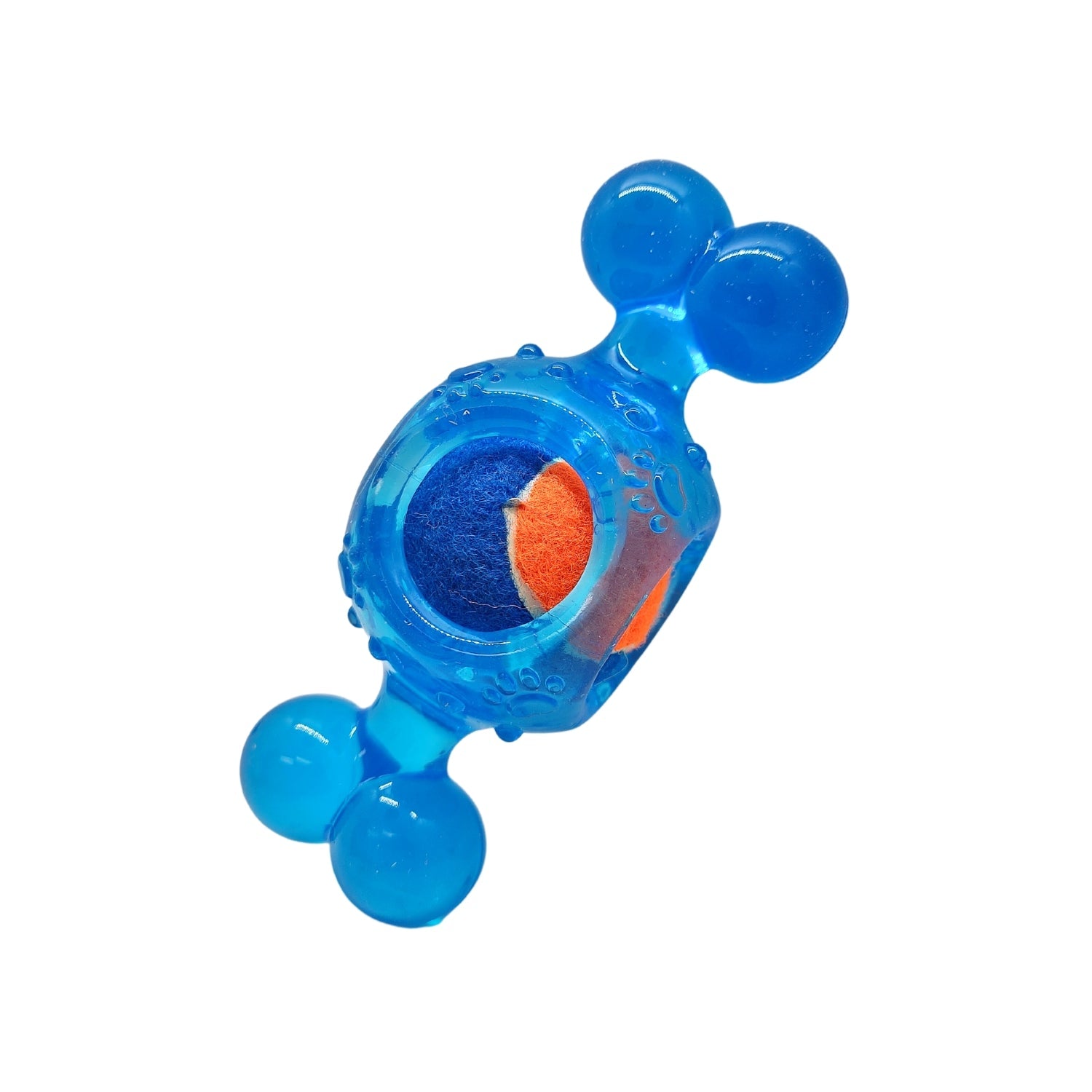 Dog Treats Blue Candy-Inspired Squeaky Tennis Ball Chew Toy - gallery product image for dog treats