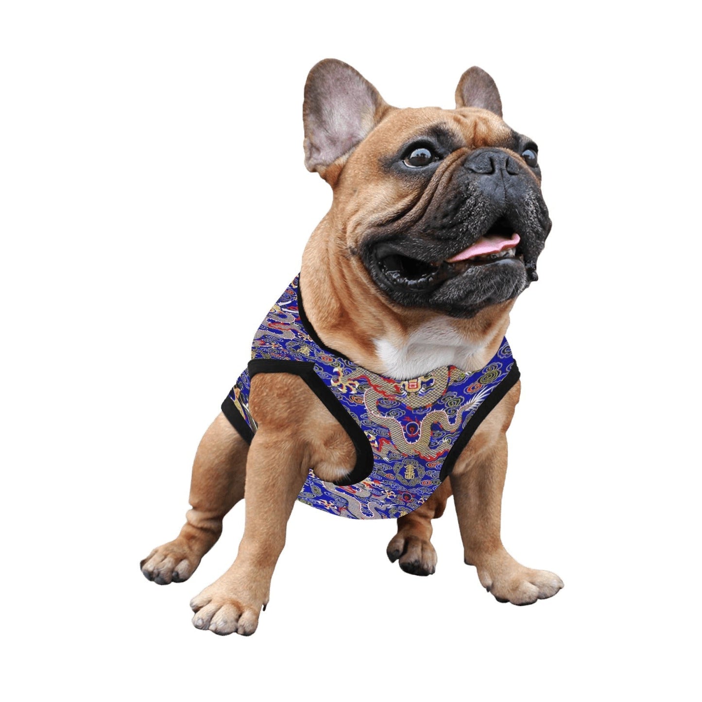 Pet Supply Blue Imperial Dragon Tank Top for Daily Use Essen - size and texture image for pet supply