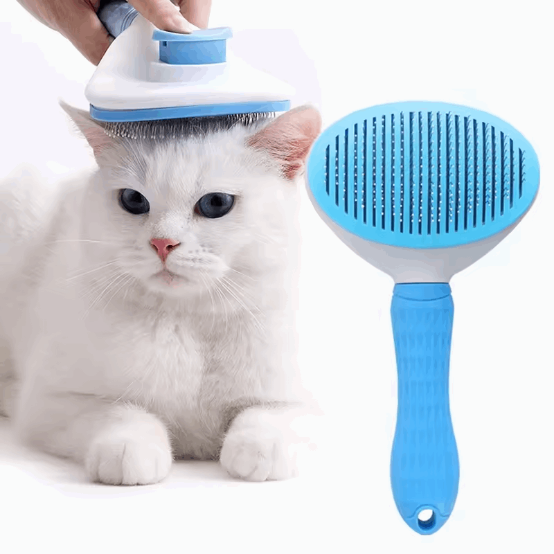 Self-Cleaning Pet Slicker Brush for Dogs, Cats & Rabbits - gallery image 9