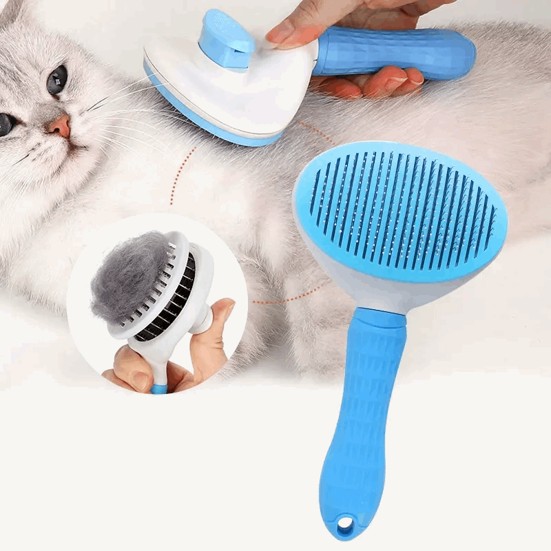 Self-Cleaning Pet Slicker Brush for Dogs, Cats & Rabbits - gallery image 7