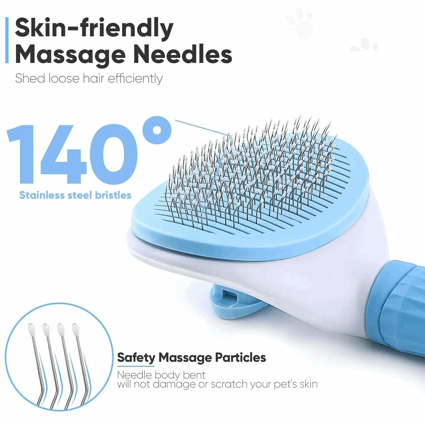 Self-Cleaning Pet Slicker Brush for Dogs, Cats & Rabbits - gallery image 6