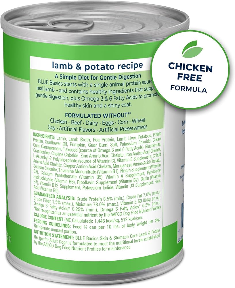 Blue Buffalo Basics Adult Grain Free Lamb Potato Limited Wet - detail view