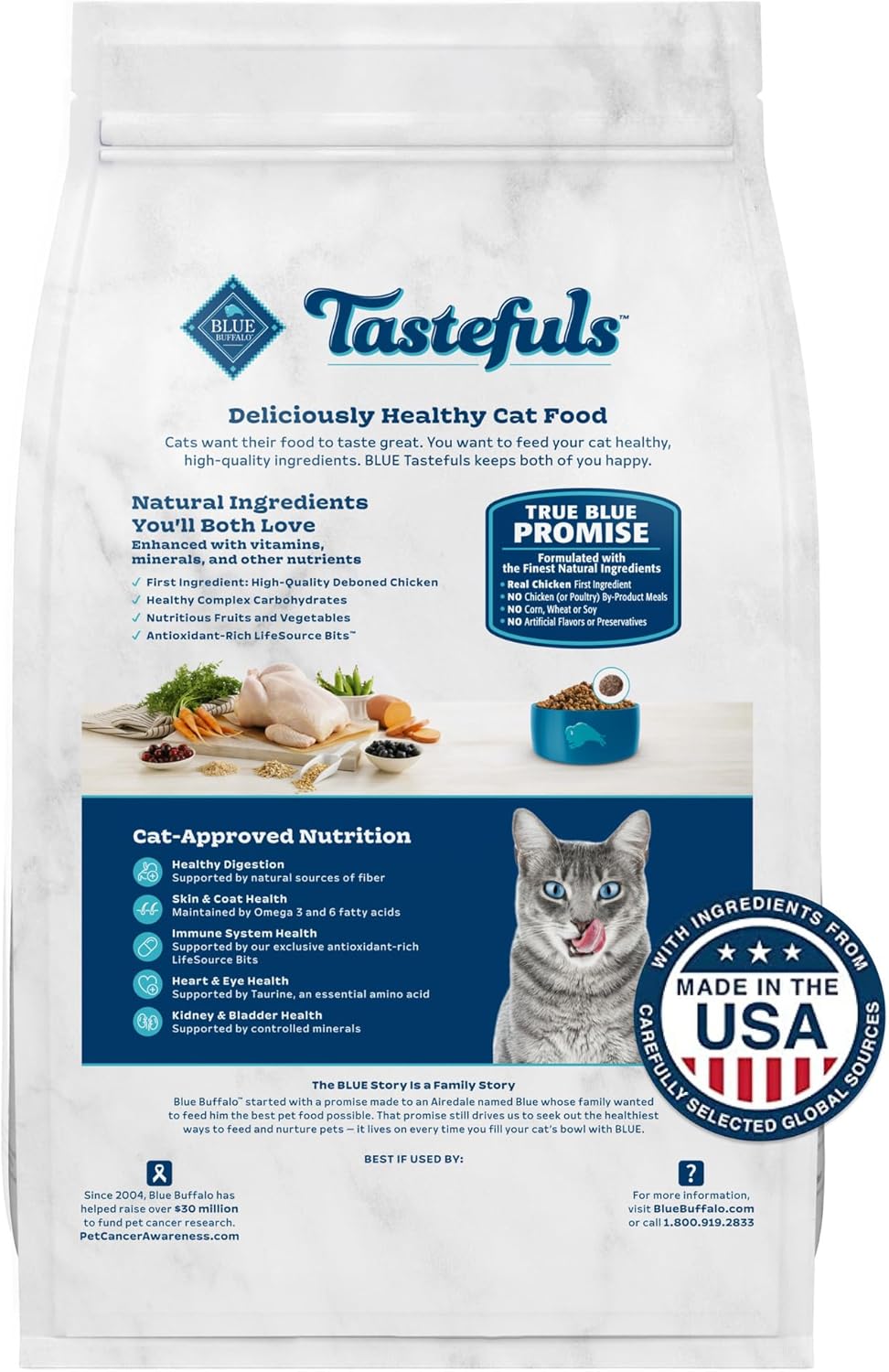 Blue Buffalo Tastefuls Adult Sensitive Stomach Chicken Brown - detail view