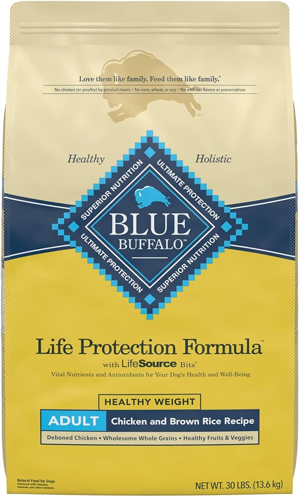 Blue Buffalo Adult Healthy Weight Chicken Brown Rice Dry Dog - detail view