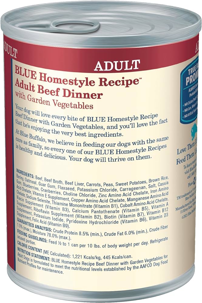 Blue Buffalo Adult Homestyle Beef With Garden Vegetables Wet - detail view