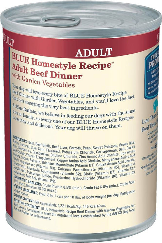 Blue Buffalo Adult Homestyle Beef With Garden Vegetables Wet - detail view