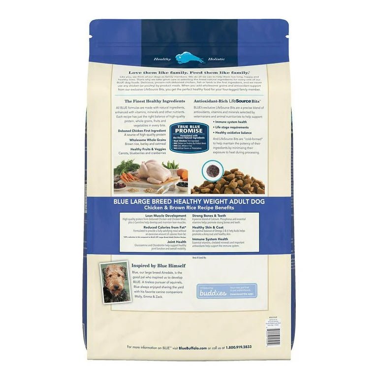 Blue Buffalo Adult Large Breed Healthy Weight Chicken Brown - detail view