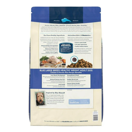 Blue Buffalo Adult Large Breed Healthy Weight Chicken Brown - detail view