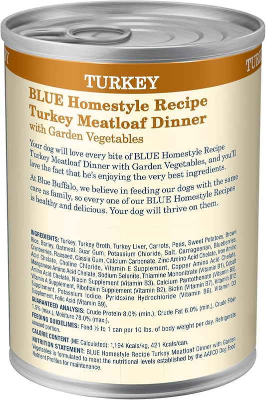 Blue Buffalo Adult Homestyle Turkey Meatloaf With Garden Wet - detail view