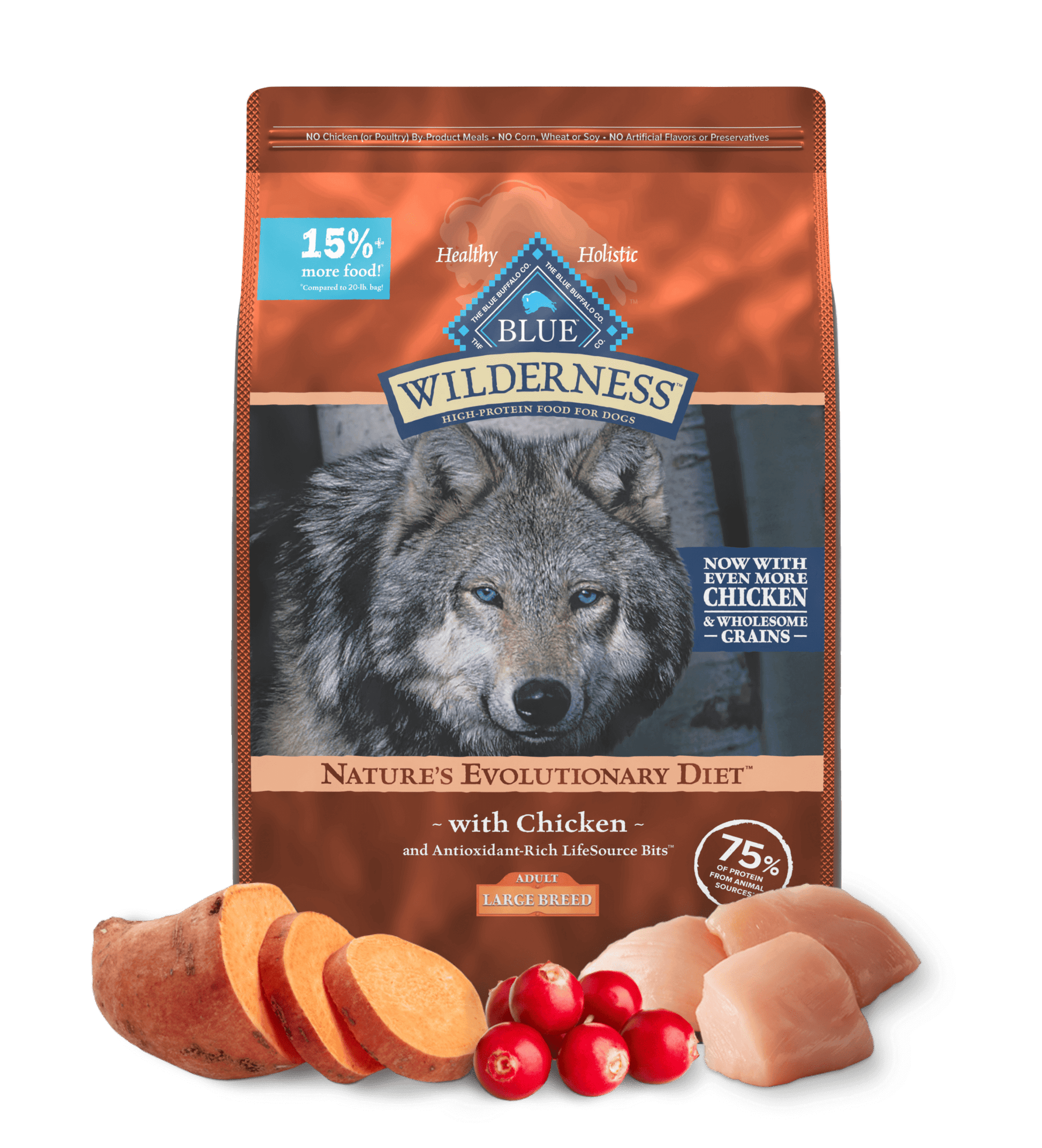 Blue Buffalo Wilderness Adult Large Breed Chicken With Dry - main product image