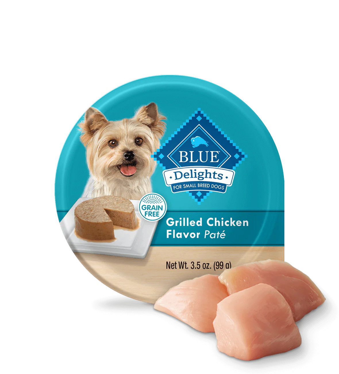 Blue Buffalo Delights Small Breed Adult Dog Grilled Chicken - main product image