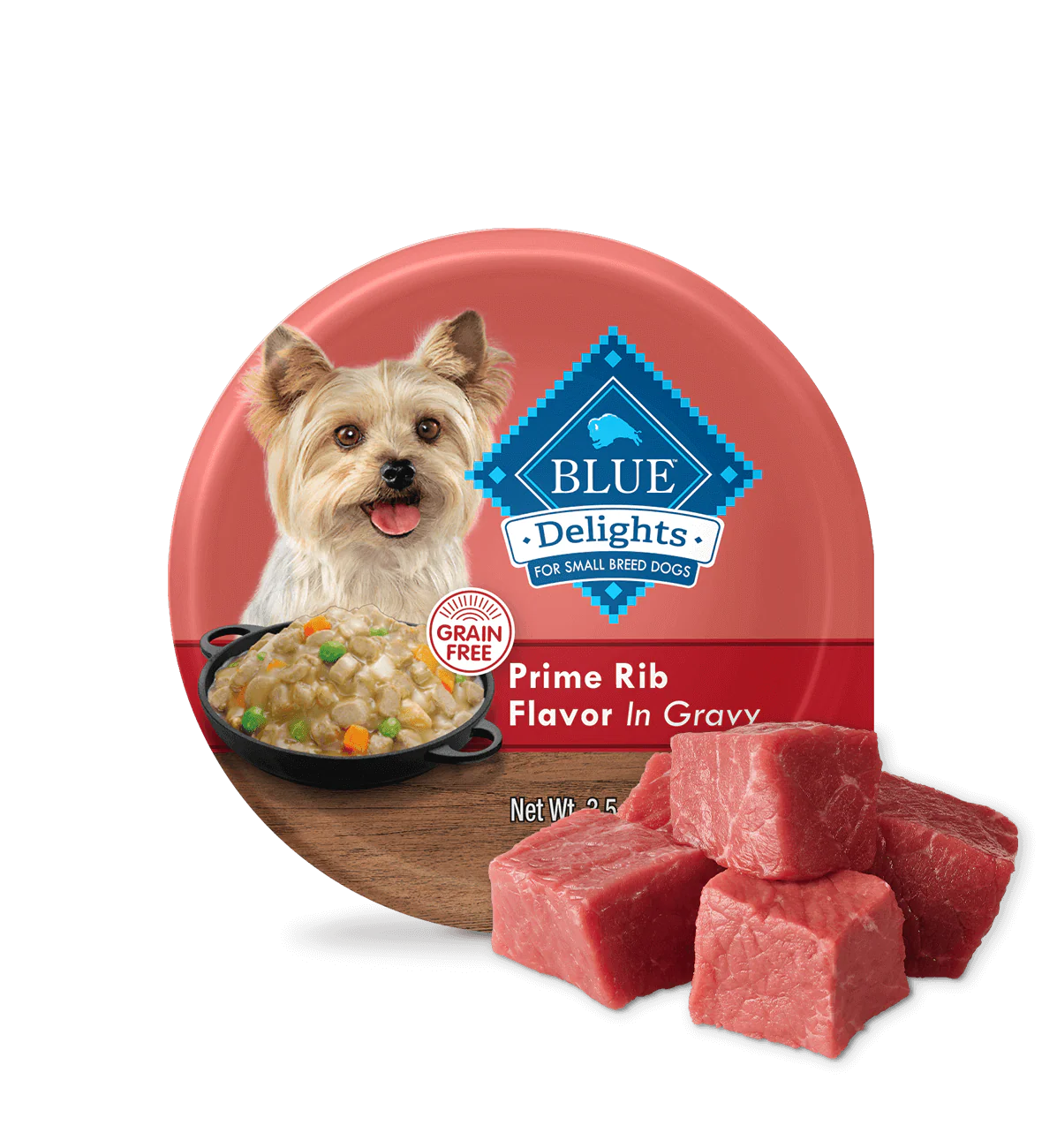 Blue Buffalo Delights Small Breed Adult Dog Prime Rib Flavor - main product image