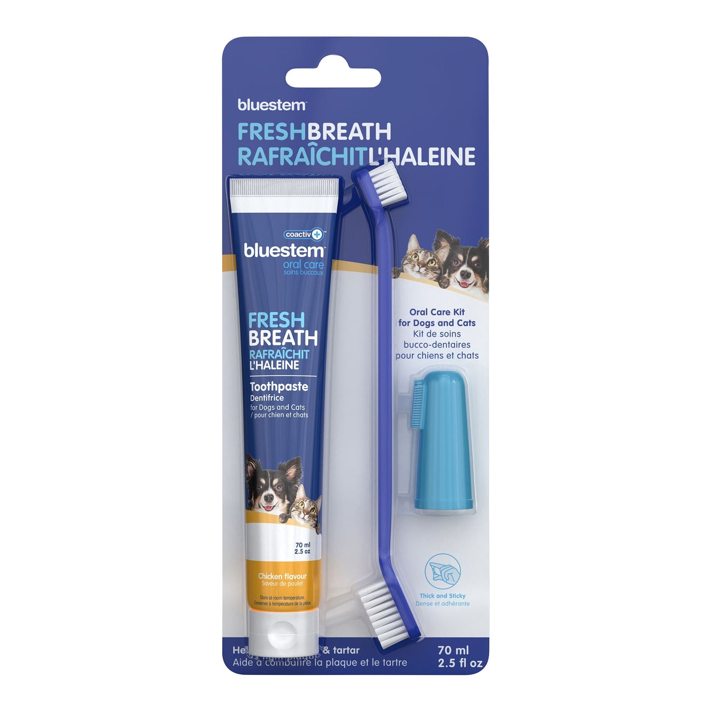 Bluestem Coactiv Oral Dental Kit For Dogs And Cats Finger - main product image