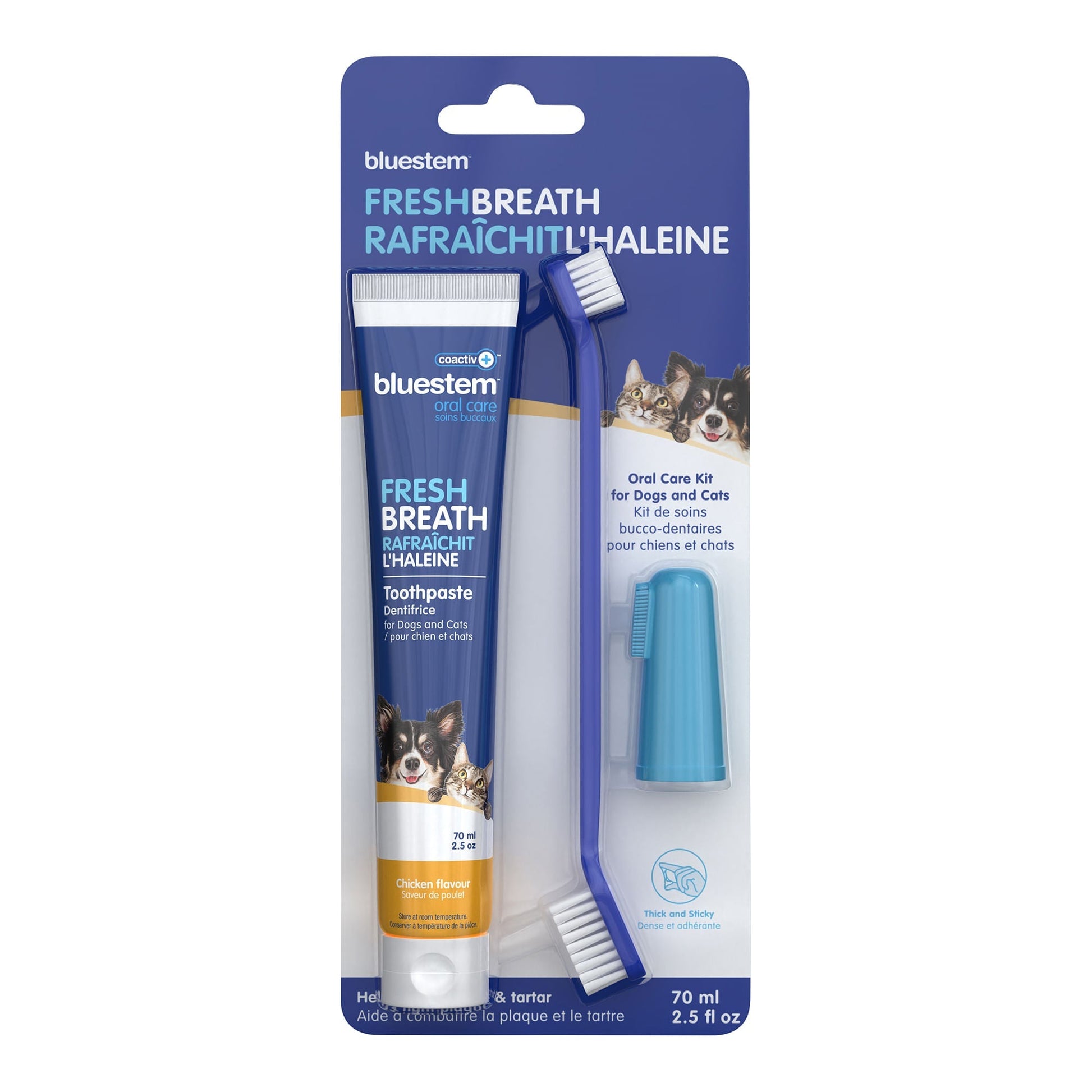 Bluestem Coactiv Oral Dental Kit For Dogs And Cats Finger - main product image