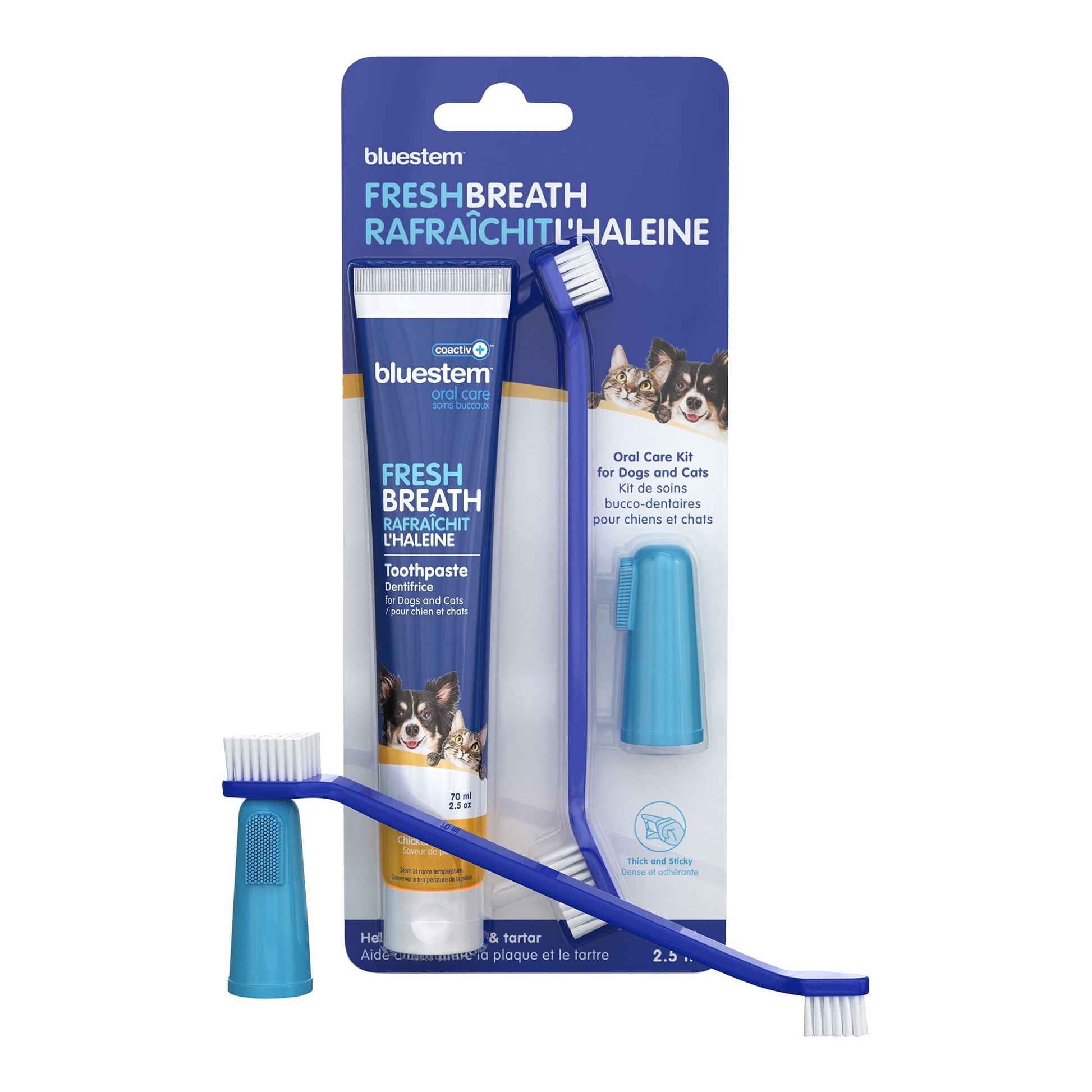 Bluestem Coactiv Oral Dental Kit For Dogs And Cats Finger - detail view