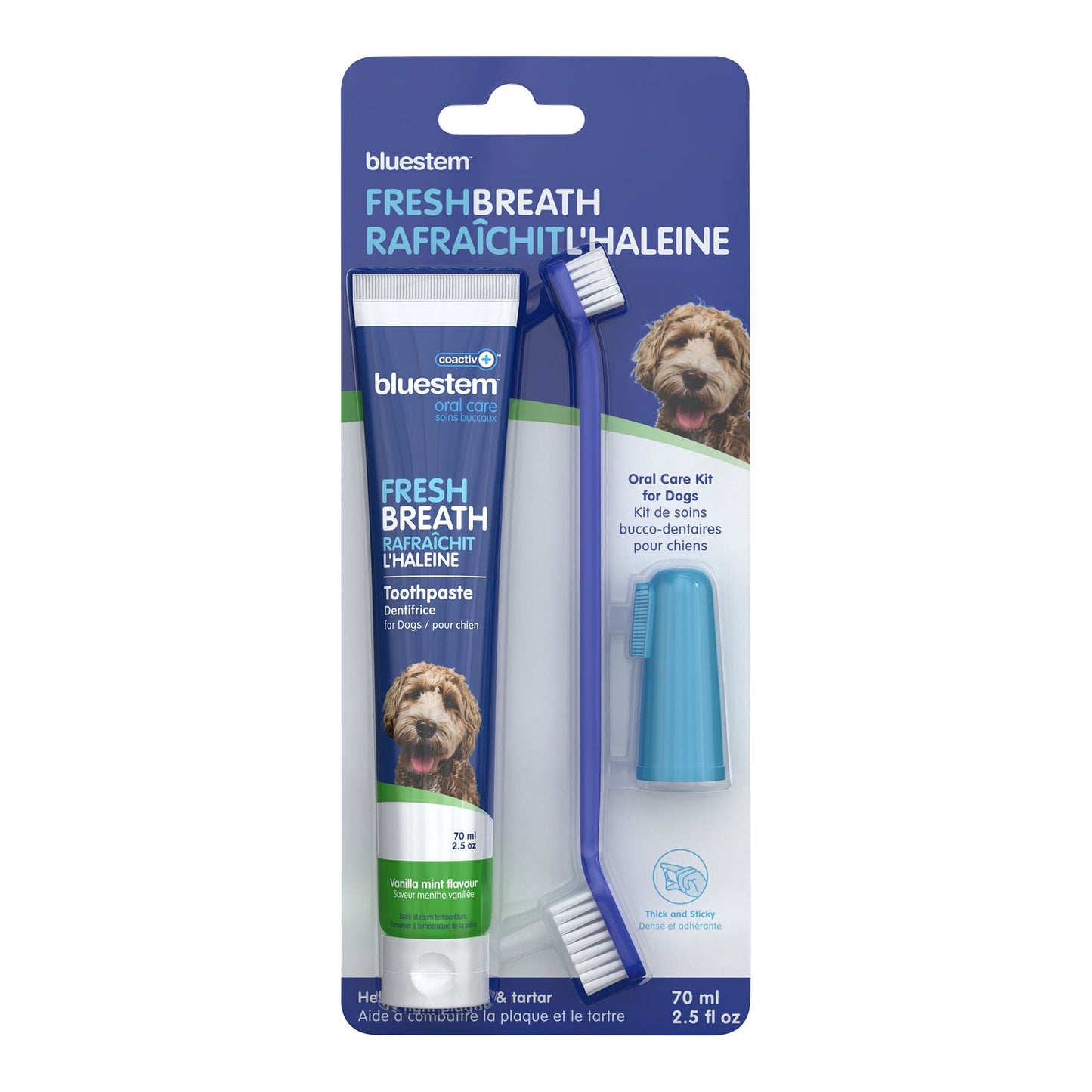 Bluestem Coactiv Oral Dental Kit For Dogs And Cats Finger - lifestyle view