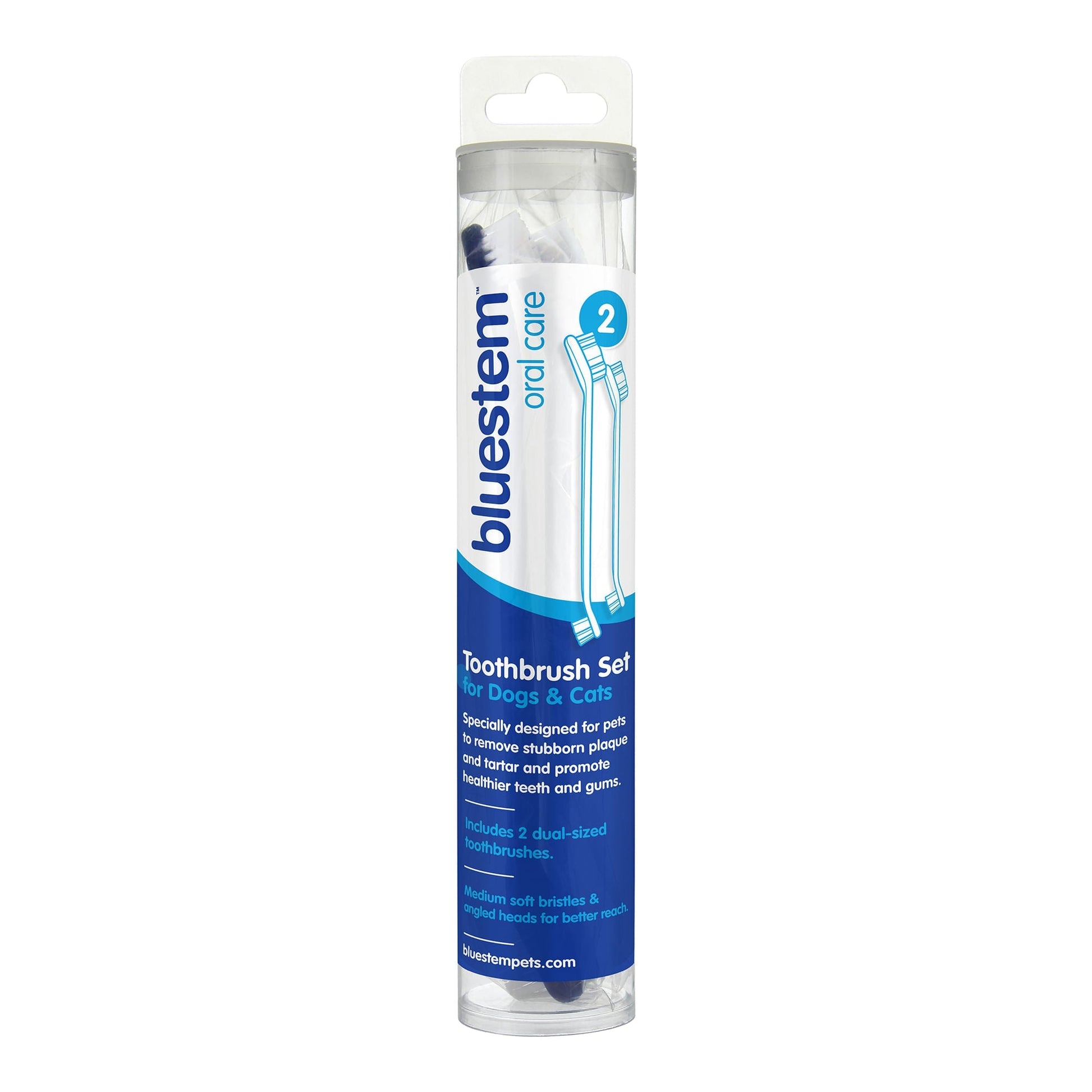 Bluestem Dual Ended Pet Toothbrush For Dogs And Cats 2 Pack - main product image