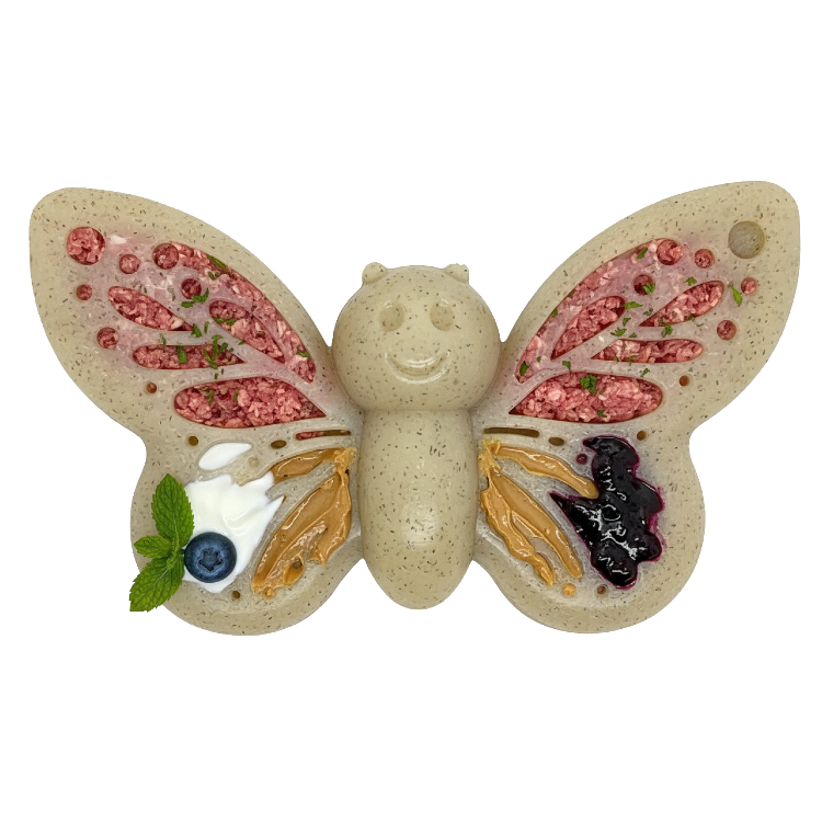 Butterfly Nylon Chew Enrichment Toy 2 In 1 For Aggressive - main product image