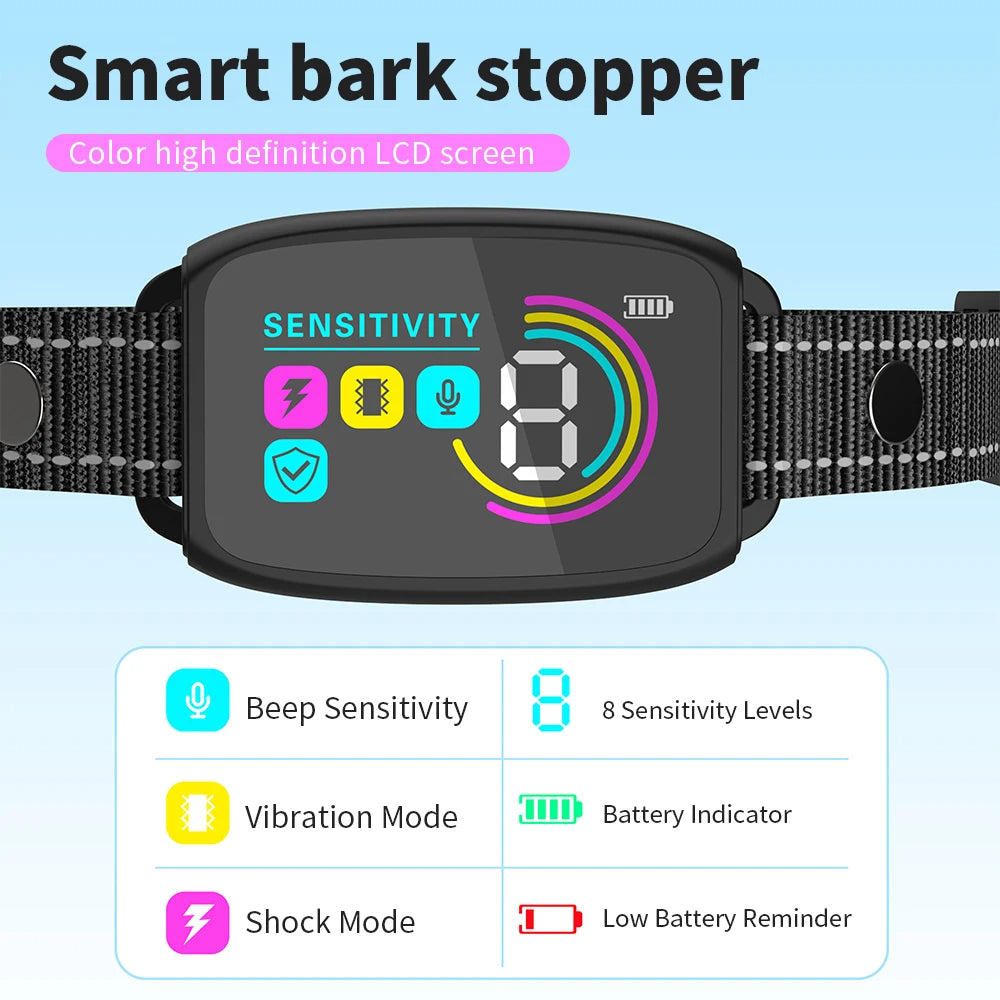 Smart Automatic Anti Barking Dog Collar Rechargeable Bark - lifestyle view