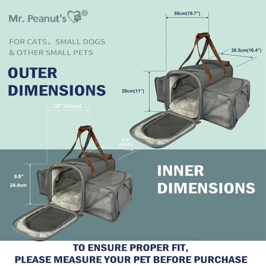 Mr. Peanut's Gold Series Big Apple Double Expandable Pet Carrier - detail view