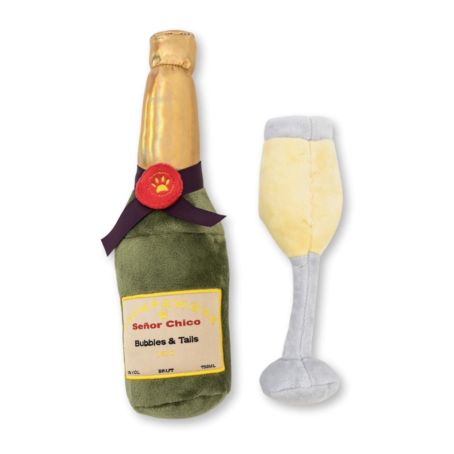 Dog Treats Champawgne-Cheers Plush Toy Gift Set with Essenti - lifestyle product image for dog treats